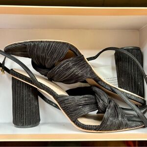 Loeffler Randall Pleated Black Women's Heeled Sandals